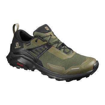 Salomon X RAISE GTX - Olivovo Zelene Turistické Topánky Panske, SALO108